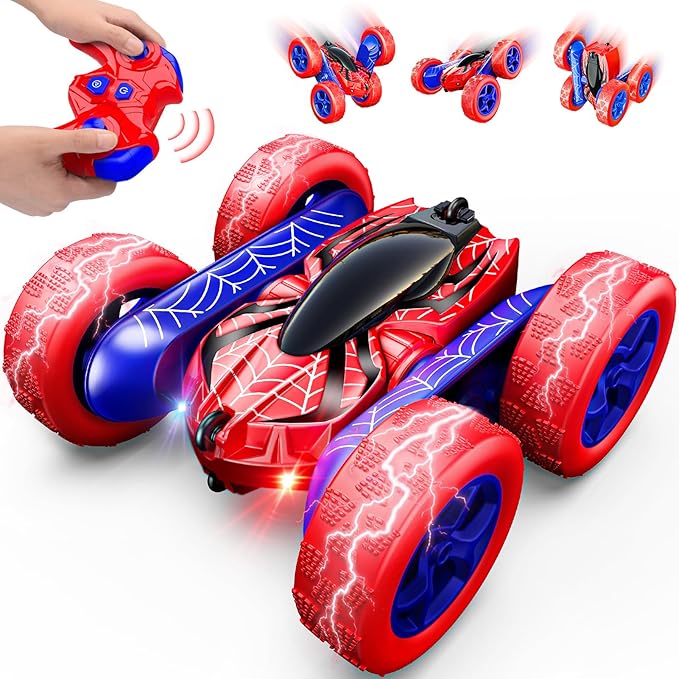 Toys for Boys 4-6,360° Rotating 2.4GHz Fast Stunt Rechargeable 4WD Remote Control Car Boy Toys for Age 4-6 5-7 6-8,Outdoor Toy RC Car Gifts for Birthday Chritmas Halloween Easter Boys Girls