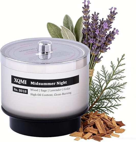 Smart Scented Candle Replaceable Refill with smart chip, Midsummer Night, 4.25oz Large Jar with up to 35 Hour Burn, Giftable