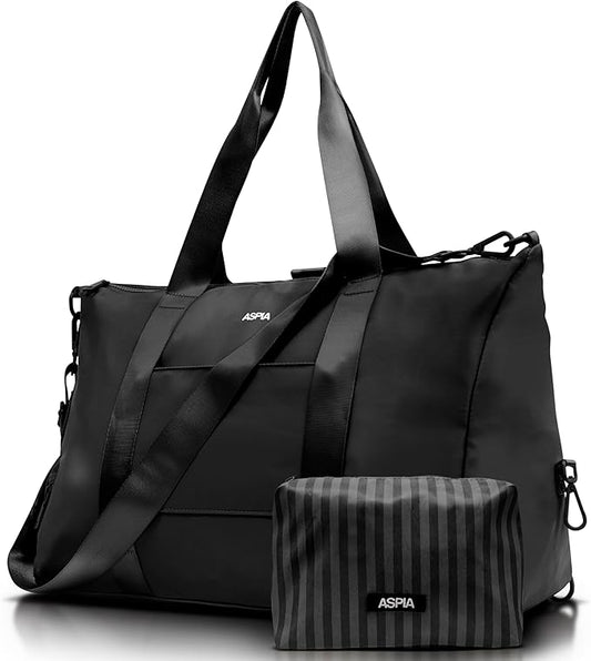 Gym Bag for Women, 3-in-1 Duffle with Laptop & Yoga Mat Space, Travel Bag with Shoe Compartment, Luggage Sleeve & Toiletries Pouch, Lightweight Weekender Carry On, Water Resistant