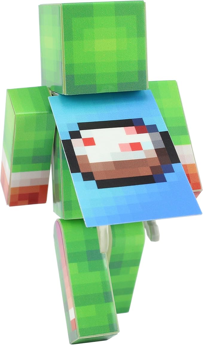 EnderToys Green Big Mouth Guy Action Figure - Toy Figurine - Birthday Cake Topper Decoration - Surival Playset Doll