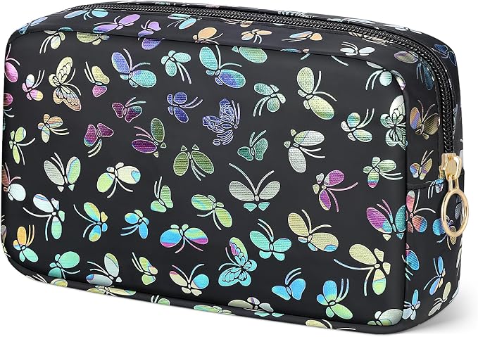 Likesing Tampon Holder for Purse, PU Period Bag Sanitary Napkin Storage Bag for Girls Womens, Portable Feminine Emergency Pad Tampon Period Pouch Sanitary Bags(Butterfly Black)