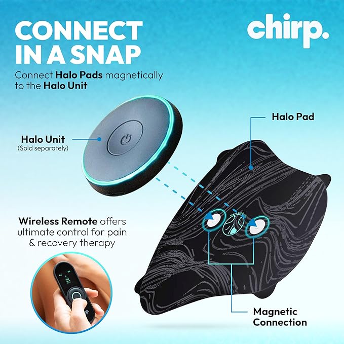 Chirp Halo Pads – Targeted Pain Relief, Deep Tissue Support, Muscle Recovery for Back, Shoulders, HIPS, & More