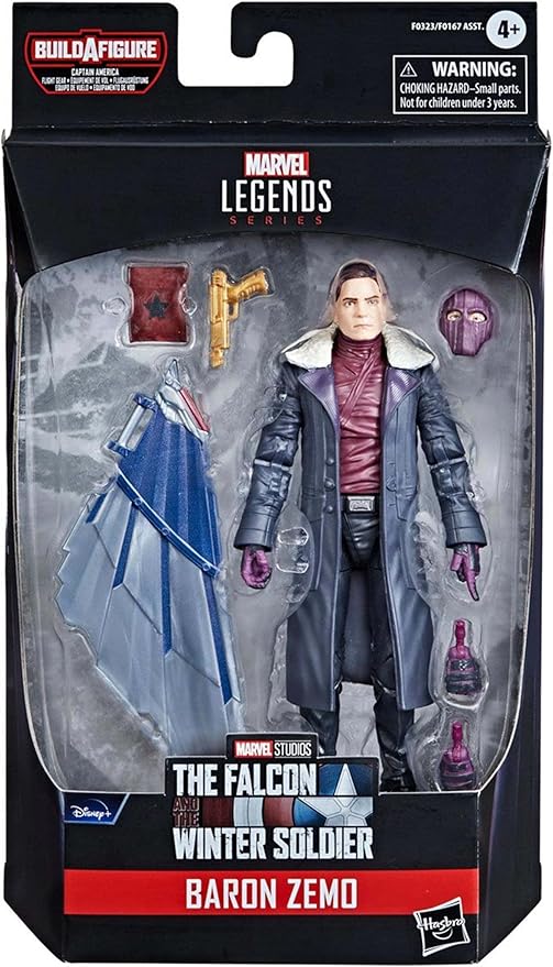 Avengers Hasbro Marvel Legends Series 6-inch Action Figure Toy Baron Zemo, Premium Design and 5 Accessories, for Kids Age 4 and Up , Blue