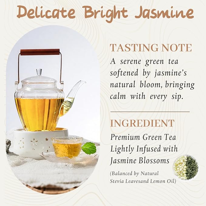 Johou Jasmine Green Tea Pods for Keurig K-Cup brewers, 24 pods