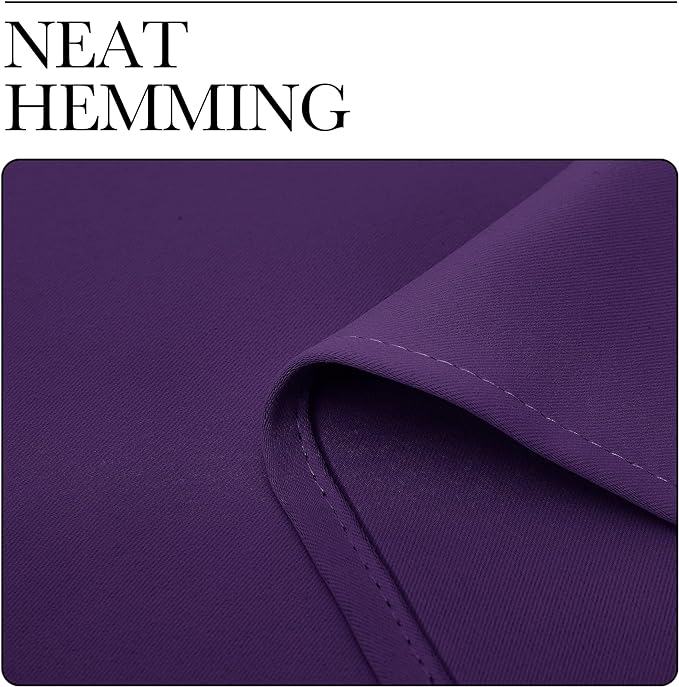 NICETOWN 2 Panels Blackout Curtains, Rod Pocket Window Curtains Room Darkning Drapes for Bedroom/Living Room, Thermal Insulated Solid Draperies for Home Office/Study, 62 by 72-Inch, Royal Purple