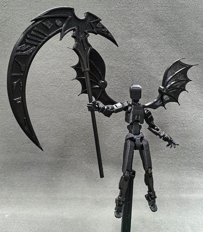 Assembled T13 Robot Set, 3D Printed Titan 13 Action Figure, Lucky 13 Collectors Desktop Decoration, Black