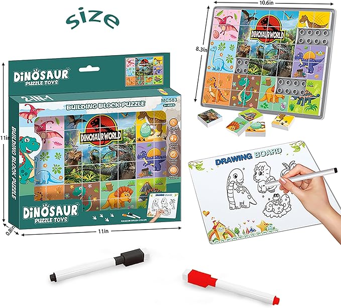 Anzikfoy 48 Piece Puzzles Toys for Kids Ages 3-5, 2 in 1 Animals Theme Jigsaw Puzzles, Preschool Educational Brain Teaser Toys for Boys and Girls 3-6 Years Old.