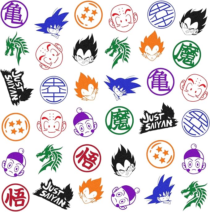 24 Pcs Dragon Themed Stampers, Ball Z Birthday Party Supplies, Classroom Rewards Prizes, Goody Bag Treat Bag Stuff for Goku Birthday Party Gifts