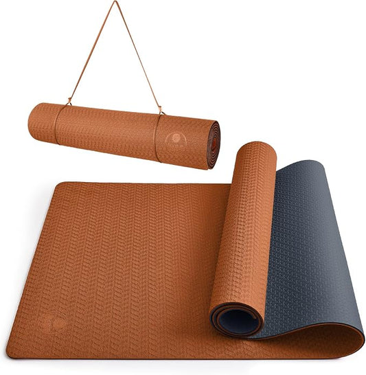IUGA Yoga Mat Thick Non Slip Anti-tear Pilates Mat Eco Friendly Hot Yoga Mats for Workout & Exercise(72"x 24"x 6mm)
