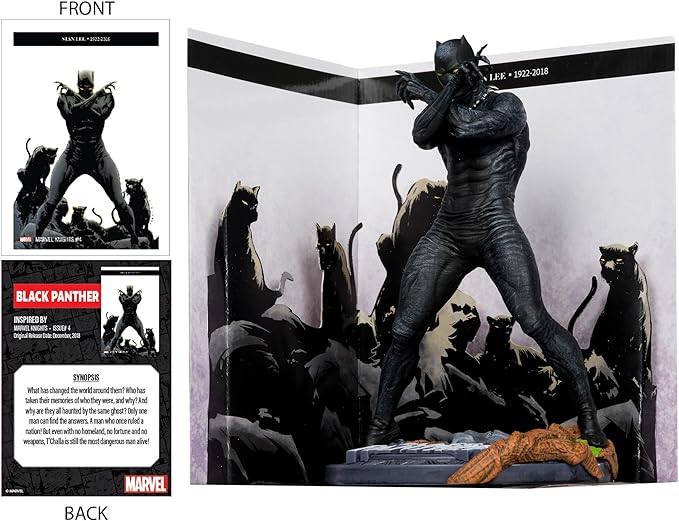 McFarlane Toys Marvel Black Panther 1:10th Scale Collectible with Scene (Marvel Knights #4)