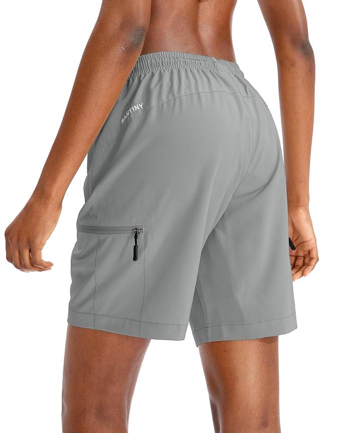 SANTINY Women's 5''/ 7''/9'' Hiking Cargo Shorts Quick Dry Lightweight Summer Shorts for Women Athletic Golf Zipper Pockets