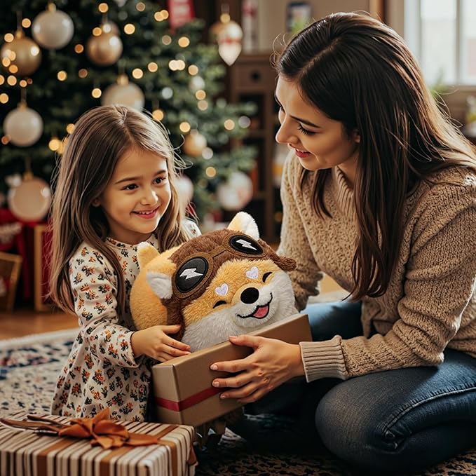Mewaii Dog Plush, Cute Shiba Inu Plushies Pillow, Soft Puppy Stuffed Animal for Hugging, Anime Plushie Doll, Cute Stuff Toys Gift for Girls, Boys and Males (14 Inch)