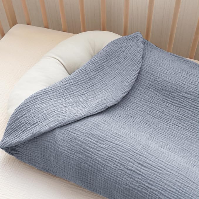 Konssy Muslin Baby Lounger Cover 2 Pack, 100% Cotton Newborn Lounger Cover, Soft and Breathable Baby Nest Slipcover for Boys Girls (Planet,Navy)