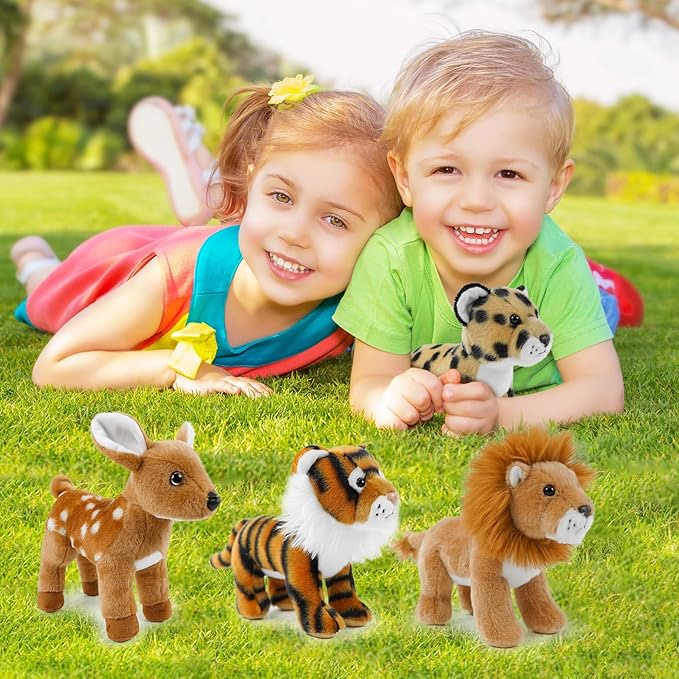 Stuffed Animals Toy Farm Animals 8 INCH,Plushies Stuffed Animals for Girls Plush Toys Little Stuffed Animal, Cute Stuffed Animal Plush Toy for Boy Girls (Standing Leopard)