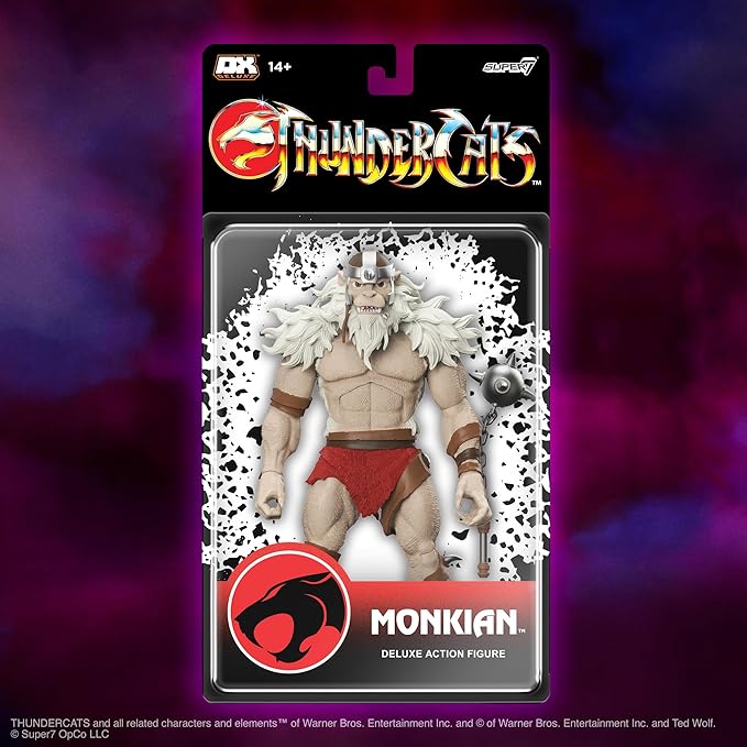 Super7 Deluxe Thundercats Monkian - 7" Thundercats Action Figure with Accessory Classic Cartoon Collectibles and Retro Toys