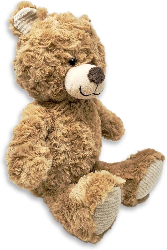 Personalized Plush Brown Bear for Happy Birthday, Anniversary, Get Well Soon, Thank You, I Love You, Promotional Product; Ultra Soft and Cuddly Brown Bear Plush for Kids 3+ to Adults; (9" Tall Seated)
