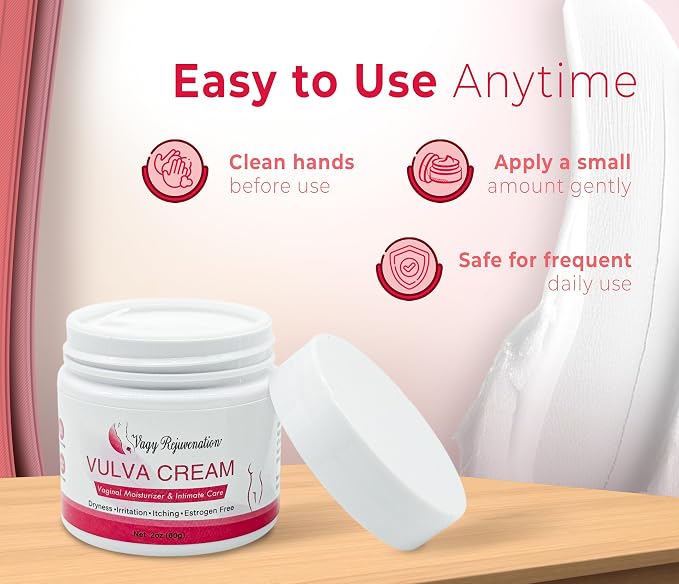 Vagy Rejuvenation Vulva Cream – Hydrating Vulva Moisture Cream for Women – Soothes Vaginal Itch, Alleviates Vaginal Dryness – Natural Vagina Moisturizer with Sea Buckthorn & Hyaluronic Acid