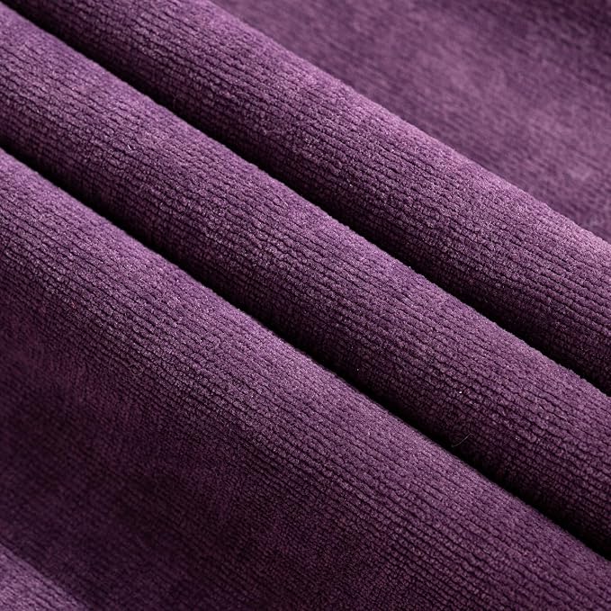 MIULEE Plum Purple Chenille Couch Throw Pillow Covers, 18x18 | Set of 2, Soft Farmhouse Modern Home Decor, Decorative Pillowcases for Sofa Living Room Bed
