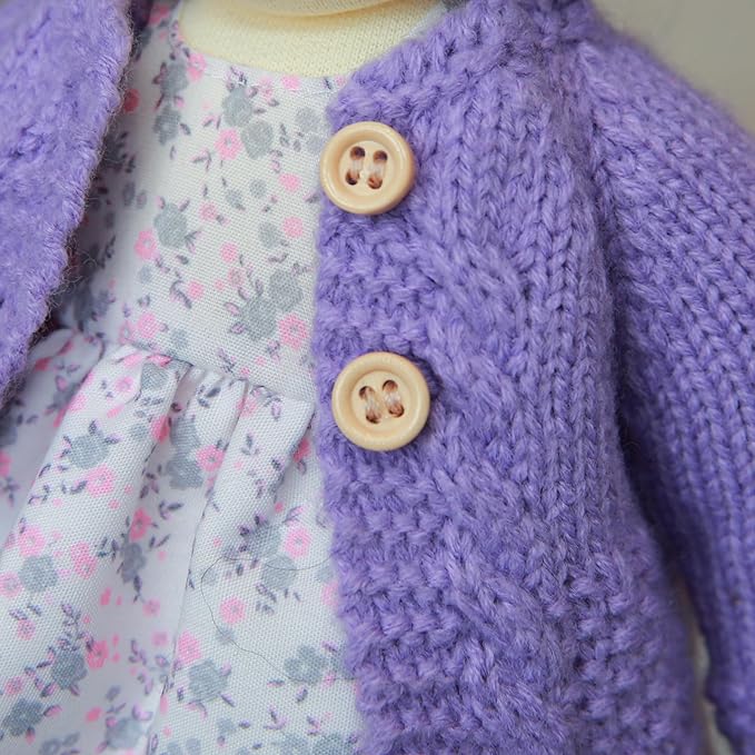 Handmade Waldorf Doll - Fruzie 12", Soft Girl Rag With Cute Stuffed Plush, Ideal First for Babies & Toddlers