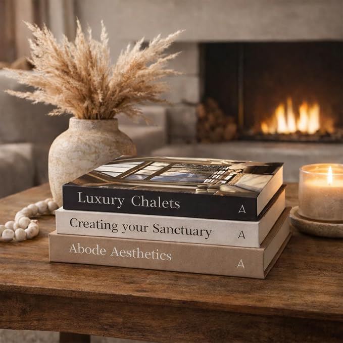 Array & Arrow Decorative Book Set of 3 for Home Decor | Hardcovered Book Set for Home Decor | Coffee Table Décor | Fake Books for Decoration | Faux Books for Decoration (Small - Blank Pages)