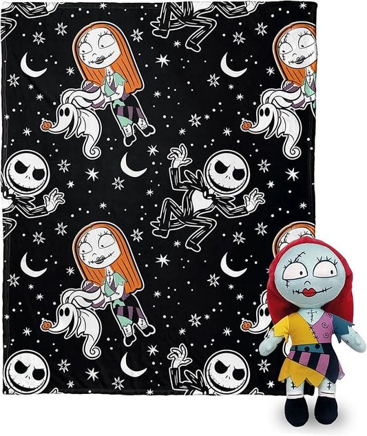 Northwest Nightmare Before Christmas Silk Touch with Hugger, Sally Frights, 50 x 40 inches