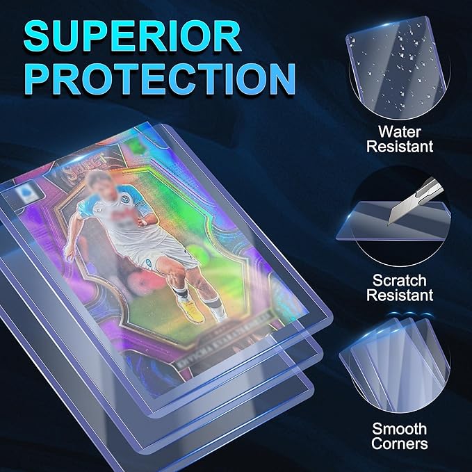 1000 Card Sleeves, Clear Hard Sleeves for Cards, 3"X4" Card Protectors, Baseball Card Sleeves, Hard Plastic Card Holder for Trading Sports Football Game Cards (500 Hard Sleeves+500 Penny Sleeves)