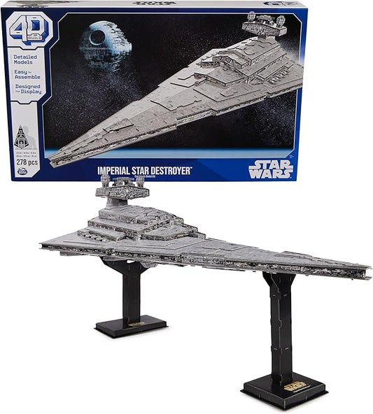 4D Build, Star Wars Deluxe Imperial Star Destroyer 3D Model Kit, Fantasy Collectible, Adult Puzzle, for Ages 12 & Up