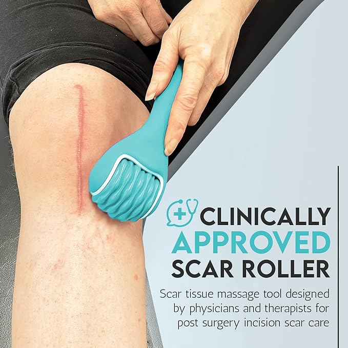 Scar Tissue Massager for Post-Surgery Recovery, Silicone Ice Massage for Post-Surgery Incision Swelling and Soreness, Vibrating Joint Roller for Improved Range of Motion Designed by Physical Therapist