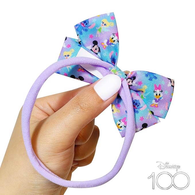 LUV HER Adorable Baby Headband Bows - Soft Elastic Hair Accessories for Girls, Printed Colorful Headbands