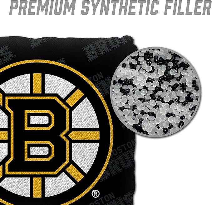 YouTheFan Officially-Licensed NHL Set of 4 Cornhole Bags - All Weather Regulation 6” x 6” Size - 16oz Weight - Designed in USA