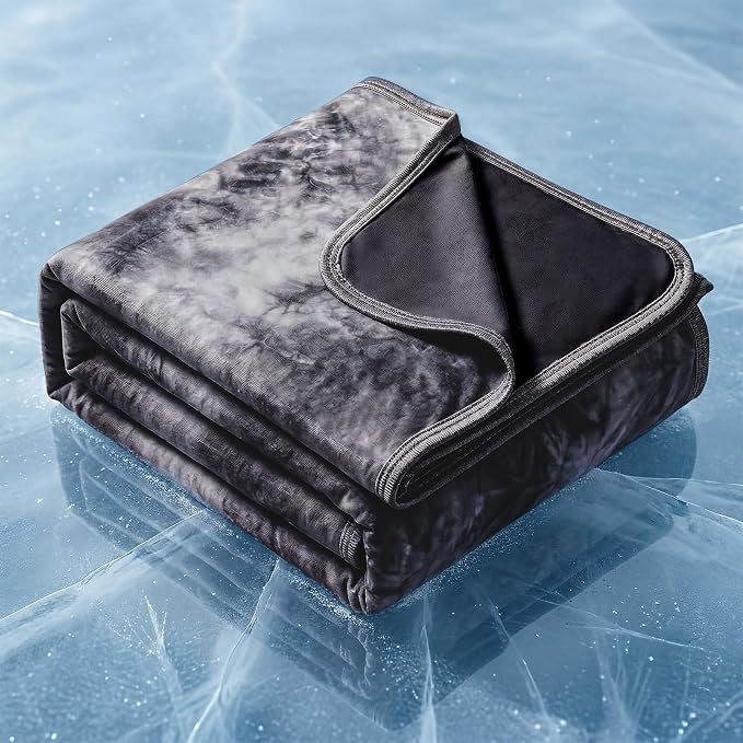Cooling Blanket Twin 60"x80" for Hot Sleepers | Cold Summer Soft Blanket for Bed Couch and Travel Absorbs Heat Q-Max>0.35 Cool Lightweight Throw for Night Sweats Menopause
