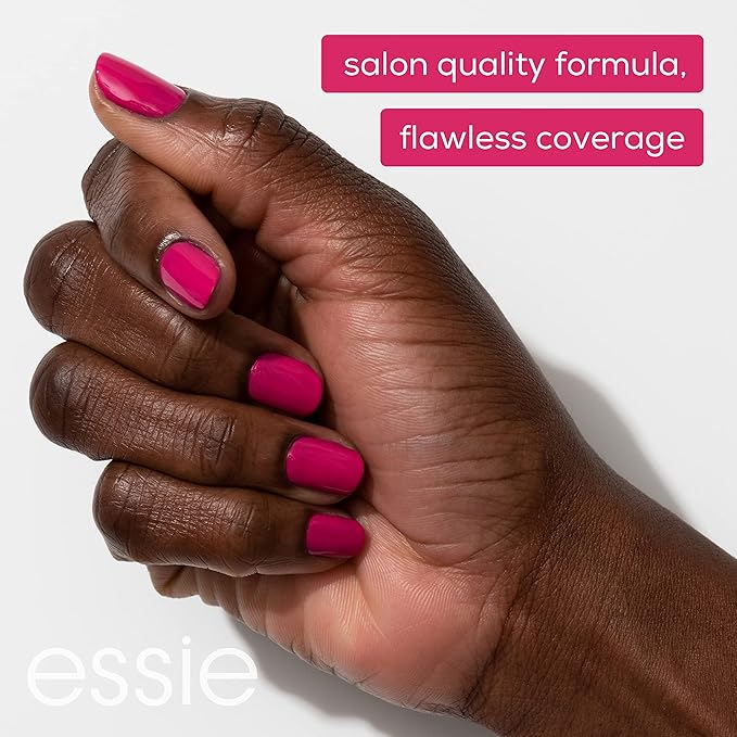 essie Nail Polish, Salon-Quality Black Nail Polish, UnGuilty Pleasures, Vegan, Home By 8, 0.46 fl oz