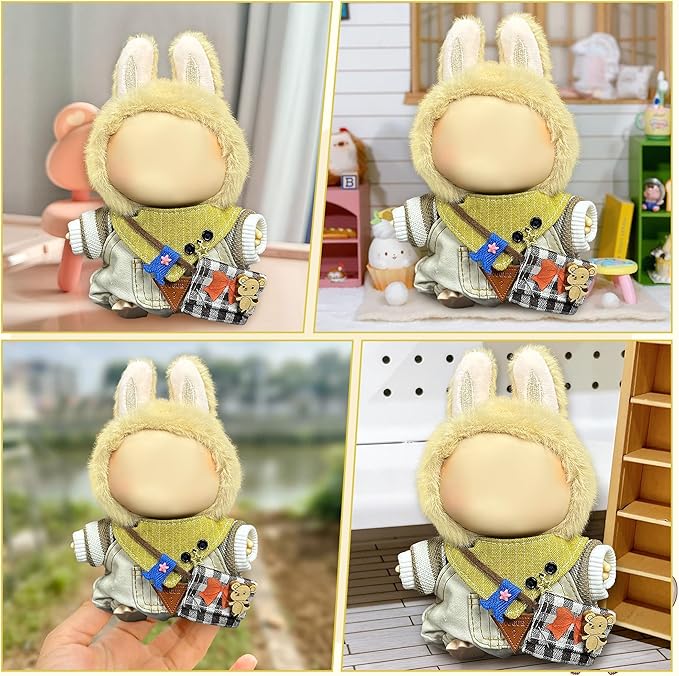 Clothes Fit for 17CM Doll, Fashion Doll Clothes Outfit Set Cute Theme Designer Toys Dress Accessories for Collector Fans Display (White Mice)