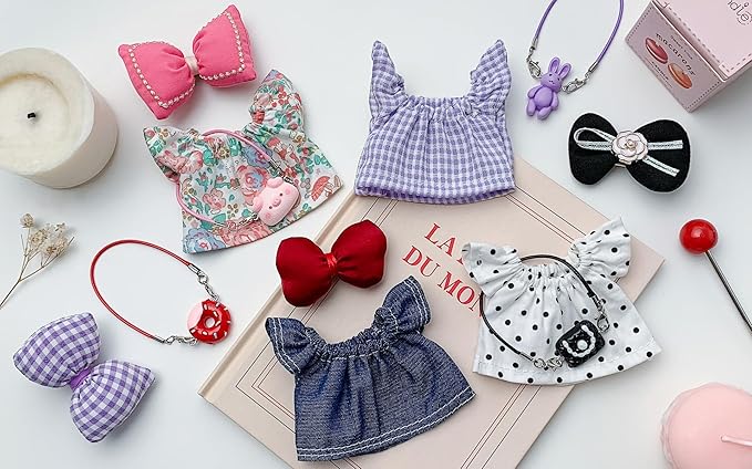 17 cm Doll Clothes - 6.7 Inches Cute Dolls Dress - Premium Fashion Accessories，Luxury Chic Doll Clothes & Style Bundle，Gifts for Lovers（No Dolls）
