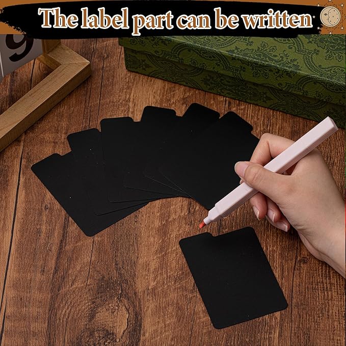 Lewtemi 50 Pcs Card Dividers PP Trading Card Page Dividers Playing Separator for Office and Sports Gathering Storage Supplies, 2.6 x 3.8 Inch, 10 Colors (Black)