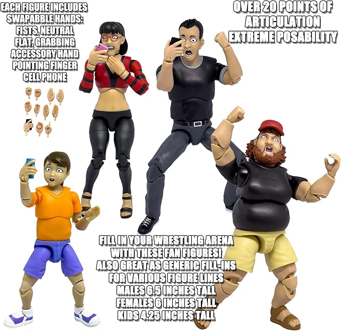Ultimate Wrestling Crowd Fan Figures Four-Pack [Series 3]