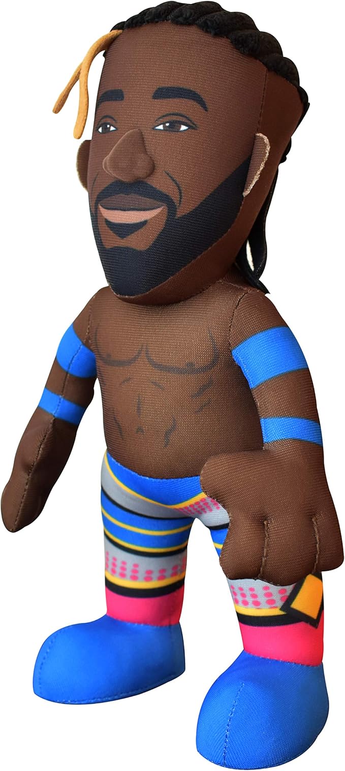 Bleacher Creatures WWE Kofi Kingston 10" Plush Figure - A Wrestling Superstar for Play or Display