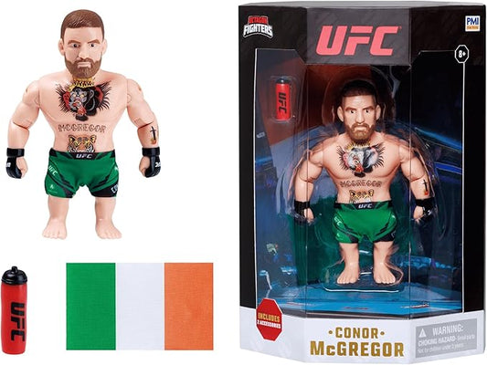 UFC 4.5-Inch Articulated Action Figure – Conor McGregor with Accessories | Official UFC Collectible by PMI | 1 Pack Window Box | 4 Fighters to Collect