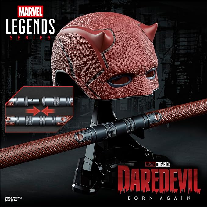 Marvel Legends Series Daredevil: Born Again Premium Roleplay Mask and Billy Club, Collectibles for Adults