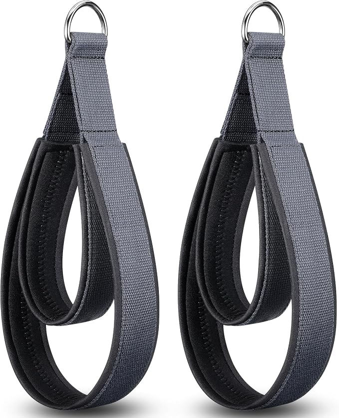 TOBWOLF Pilates Straps - Double Loop D-Ring Straps for Reformer, Padded, Home Gym Workout