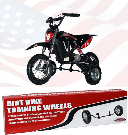 Hardline Products USA Training Wheels for Hiboy DK1 – Evercross EV12m – Isinwheel A12 & A14 – ENYOPRO – Elemara – Aosom – Tcaraiwen – Ecoleap – Hovermax H12M – Jetson Fort Electric Dirtbikes