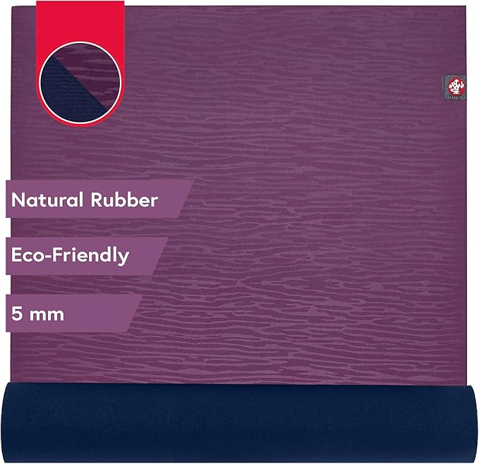 Manduka eKO Yoga Mat - Natural Rubber | Eco-Friendly | Soft Textured Surface| Natural Next-to-Skin Feel