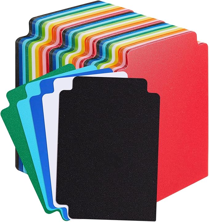 150 Pcs Trading Card Dividers Plastic Card Dividers, Frosted Separator with Tabs Standard Vertical Compatible with Games Sports TCG, 2.7 x 3.8 Inches (Multicolor)