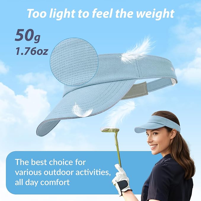 Sukeen Women's Adjustable Fit Runners Lightweight Comfort Performance Visor, Sports Sun Visor One Size Fits Most