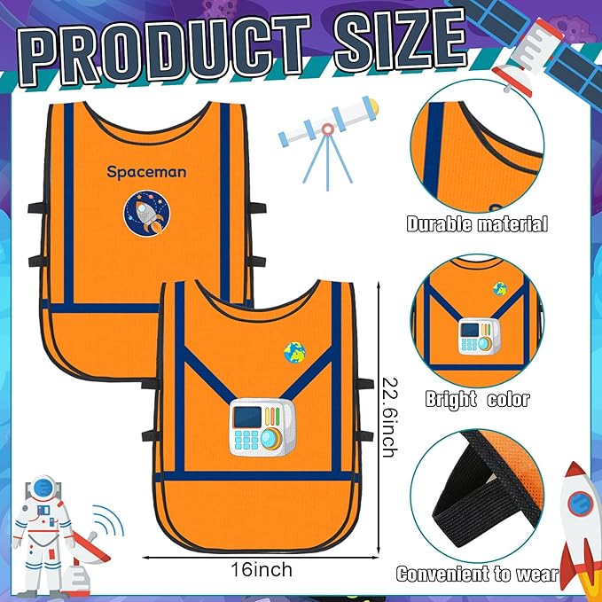 Panitay 12 Pcs Kids Dressing up Costumes Toddler Kids Dress up Vests for Boys Girls Party Pretend Play Costume Supplies