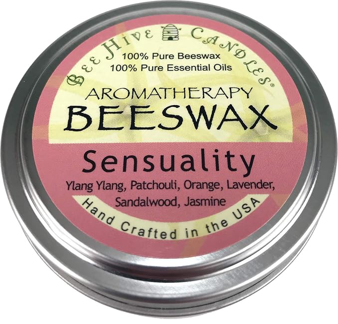 Bee Hive Candles Aromatherapy Beeswax Travel Tin (Sensuality, 6oz)