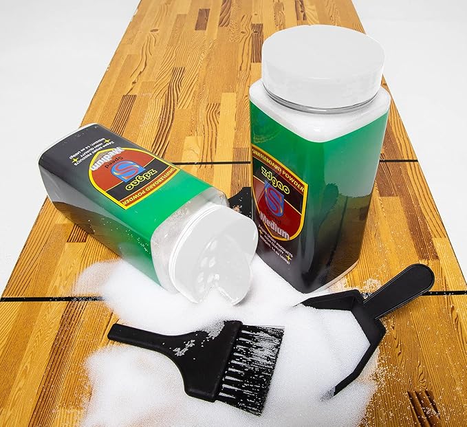 Shuffleboard Sand - Shuffleboard Wax with Mini Dustpan and Mini Brush, 2 Cans(2×14 oz)