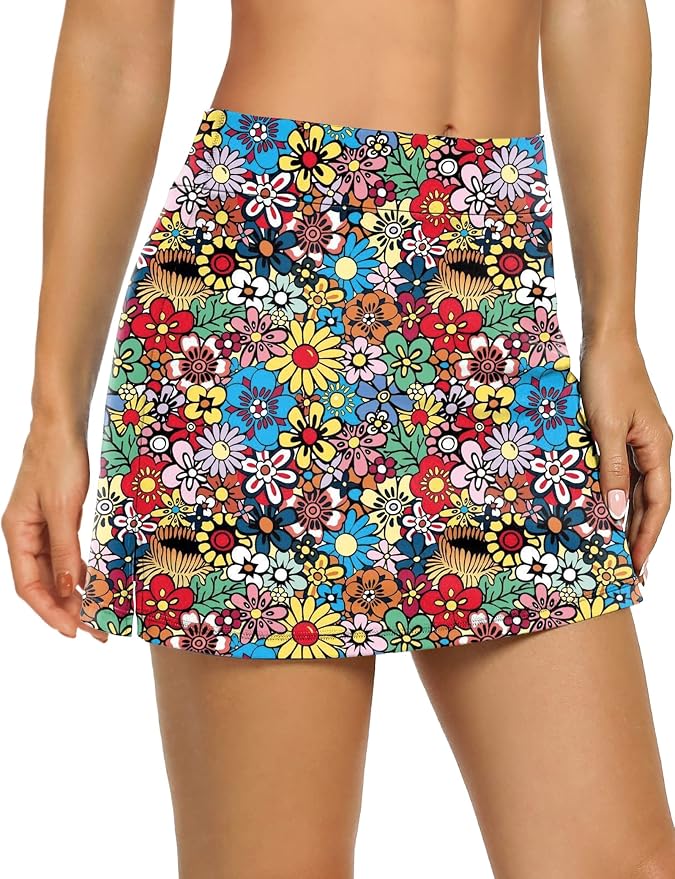LouKeith Tennis Skirts for Women Golf Athletic Activewear Skorts Mini Summer Workout Running Shorts with Pockets