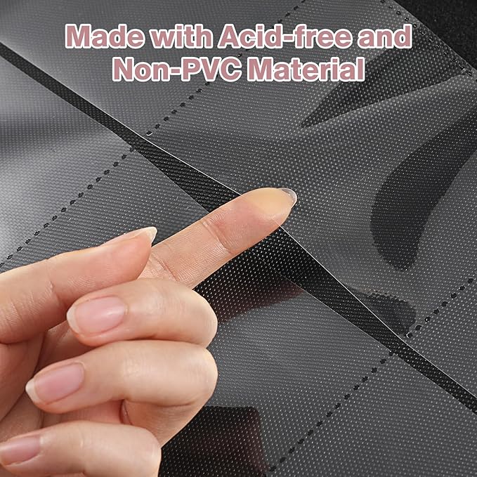Toploader Binder, Holds 360 Toploaders, 100 Toploaders INCLUDED, 9-Pocket PU Cover Top Loader Binder for 3" x 4" Rigid Toploader, Ringless Double-Sided Toploader Card Binder for TCG, Sport Cards