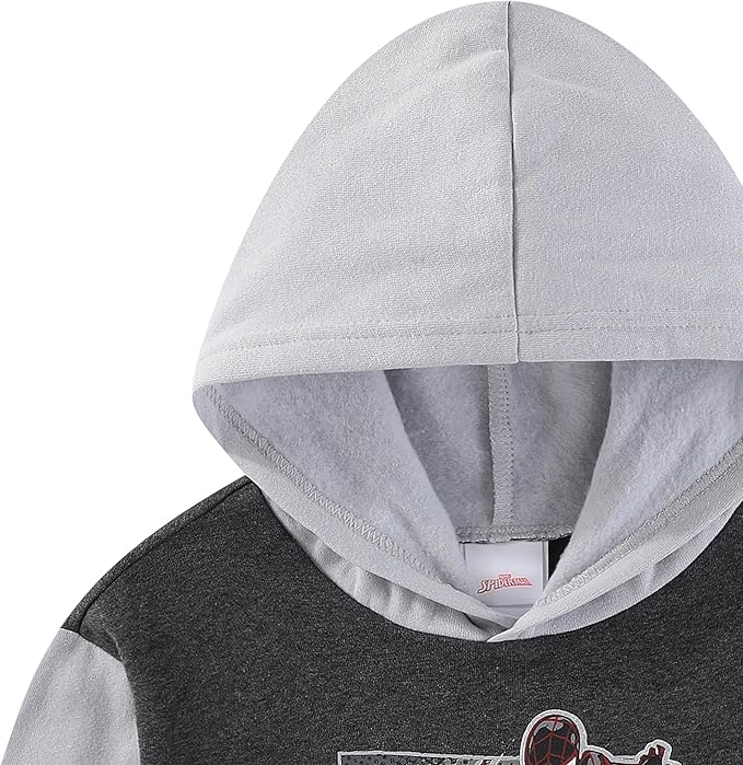 Marvel Spider-Man Miles Morales Boys Hooded Sweatshirt and Pants Set for Big Kids